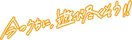 今のうちに、遊びつくそう!!