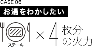 CASE06　お湯を沸かしたい