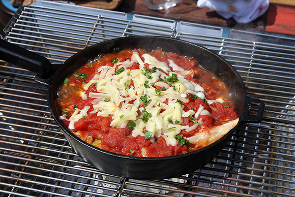 ワンパンで白菜と豚バラ肉のラザニア風