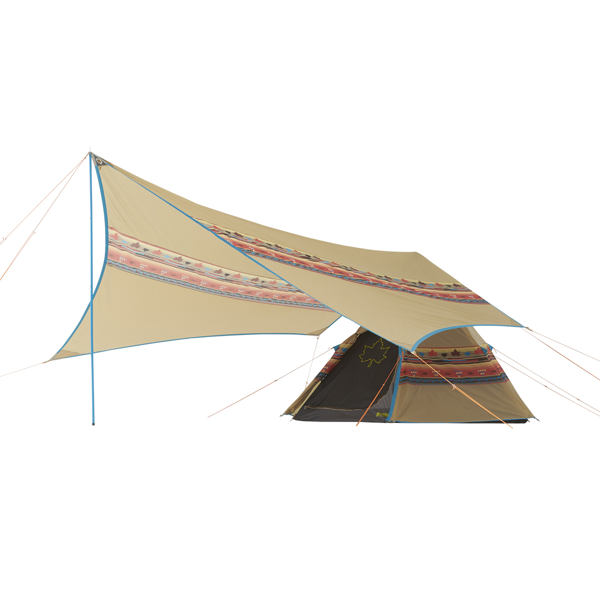 ロゴス LOGOS ナバホ ティピー 300 ブリッジヘキサ AE セット ワンポール テント ヘキサ タープ ファミリー キャンプ アウトドア