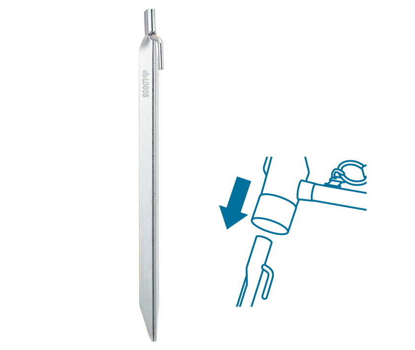 抜けにくいV字型！砂地・土に最適なペグ