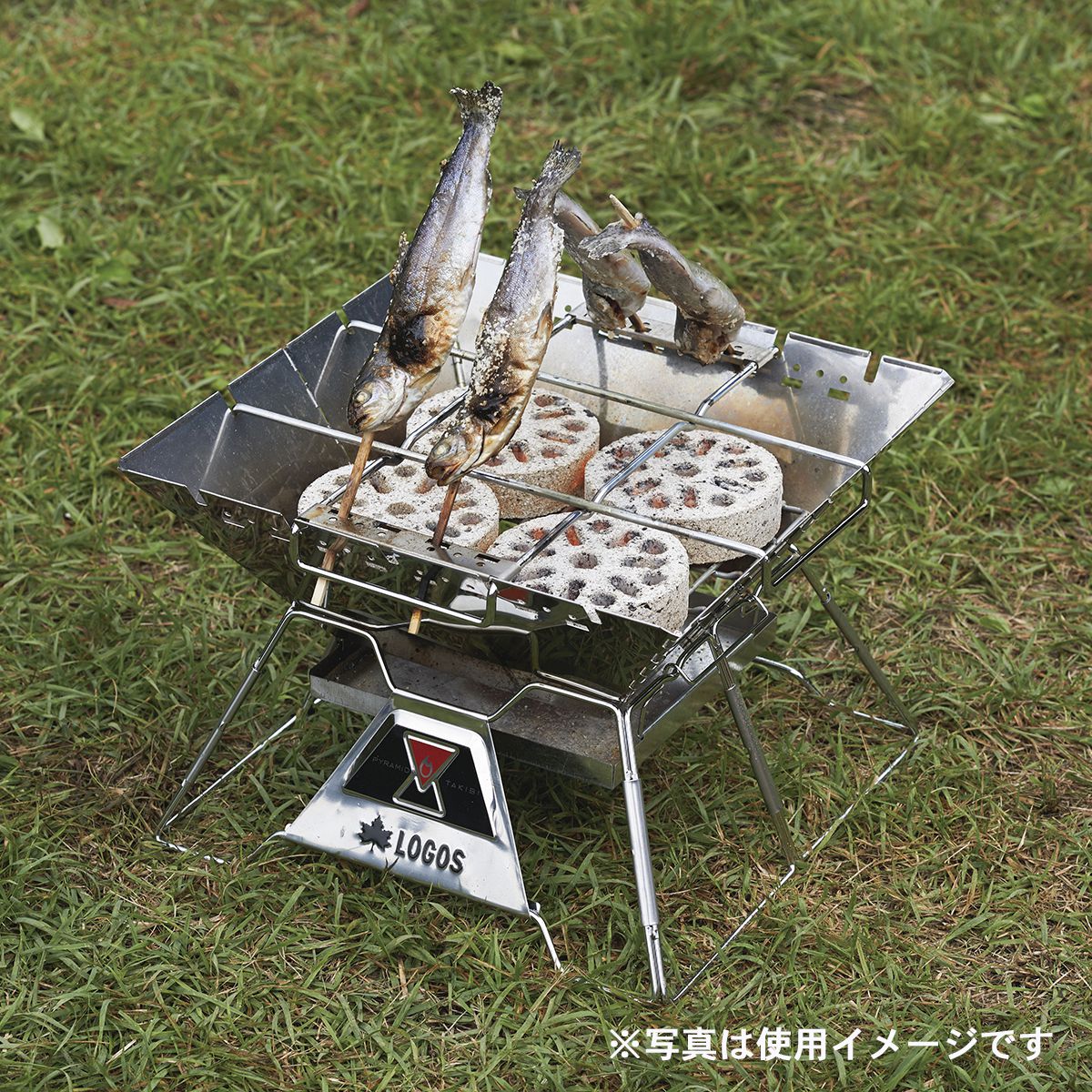 たき火台 グリル 炭火焼 コンロ 調理機器 ロゴス - バーベキュー・調理用品
